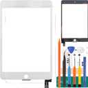 Touch Screen for iPad mini 5 A2124 A2126 A2133 Digitizer for iPad mini 5 Screen Replacement Glass with Repair Kits 7.9 inches (White, Not includ LCD)