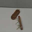 Amyhill 2 Pcs Wood Business Card Holder for Desk Wooden Business Card Display Stand Postcard Organizer for Office Home Desktop(Brown)