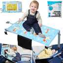 Toddler Airplane Bed - Multifunctional Seat Extender for Kids | Airplane Tray Cover with Built-in Tablet Holder | Travel Essential for Toddler Plane Comfort & Sleep Blue