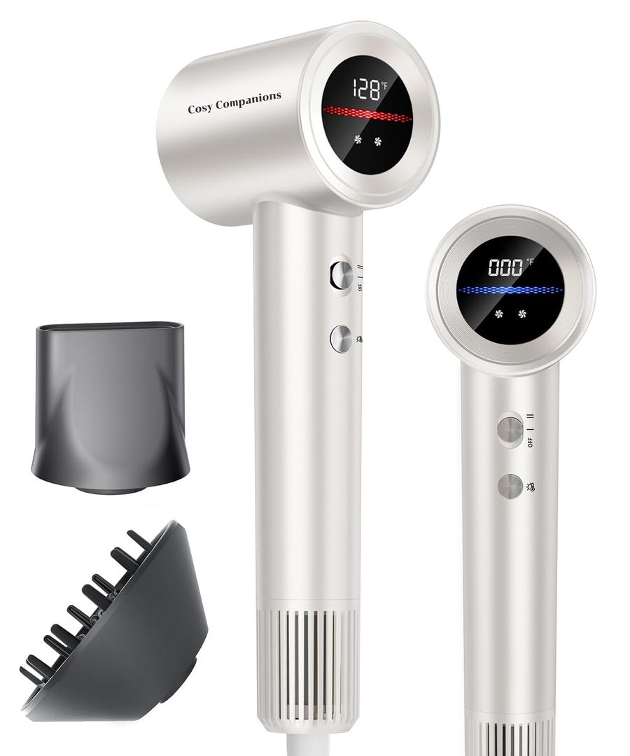 Professional Hair Dryer - 2X Faster Drying, Ionic & Ceramic Technology, Lightweight Ergonomic Design for Salon-Quality Styling at Home