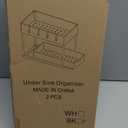 DEKAVA Under Sink Organizer 2 Pack, Bathroom Cabinet Organizer, 2 Tier Sliding Cabinet Basket Organizer Drawer, Multi-Purpose Bath Collection Baskets for Bathroom (Black)