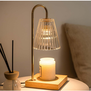 Candle Warmer Lamp with Timer Dimmer, Graduation Gifts for Her, Birthday Gifts for Mom Women Friend Sister, House Warming Gift New Home Decor, Vintage Clear Wax Melt Warmer for Jar Candles