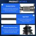 Maxfavor FWD CV Axle for 2007 2008 2009 2010 2011 2012 2013 2014 2015 2016 2017 Jeep Patriot, Latitude North Sport 2.0L 2.4L L4, Only fit Front-Wheel Drive Manual Trans, CV Axle Shaft Front Left Right