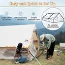 TOMOUNT Inflatable Camping Tents Air Glamping Tents 4 Season Waterproof Easy Set up Cabin House Tent Blow up Tent for Family Camping, 13*9.8*6.5ft