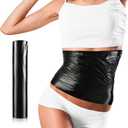1 roll 60 Meters Black Osmotic Plastic Body Wrap Workout and Sweat Enhancer Stomach Body Film Applicator Power Wrap