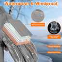 FZ FANTASTIC ZONE Winter Waterproof Ski Snow Gloves for Men Women,Warm Touchscreen Gloves for Cold Weather Driving Run Gift (L)