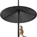 24 Inch Large Squirrel Baffle for Bird Feeder Pole, Squirrel Proof Bird Feeders Baffle with Metal Frame, Outside Squirrel Stopper & Bird House Guard for Shepherds Hook, Black, 1 Pack