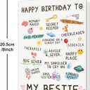 17 x Bestie Birthday Card,Best Friend Birthday Card Gifts for Women Sister, Bestie Birthday Gift, Friendship Birthday Card
