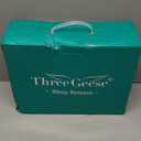 Three Geese Pinch Pleat Waterfowl Feathers and Down Comforter Queen Size Duvet Insert,750+ Fill Power,1200TC 100% Cotton, Premium All Seasons White Warm Hotel Comforter with 8 Tabs. (White Twisted Flower)