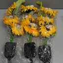 Halloween Decorations Outdoor, 3 Pack Solar Scary Skull Sunflowers Lights, Waterproof Solar Flowers Lights Skeletons Decor for Halloween Yard Patio Lawn Party