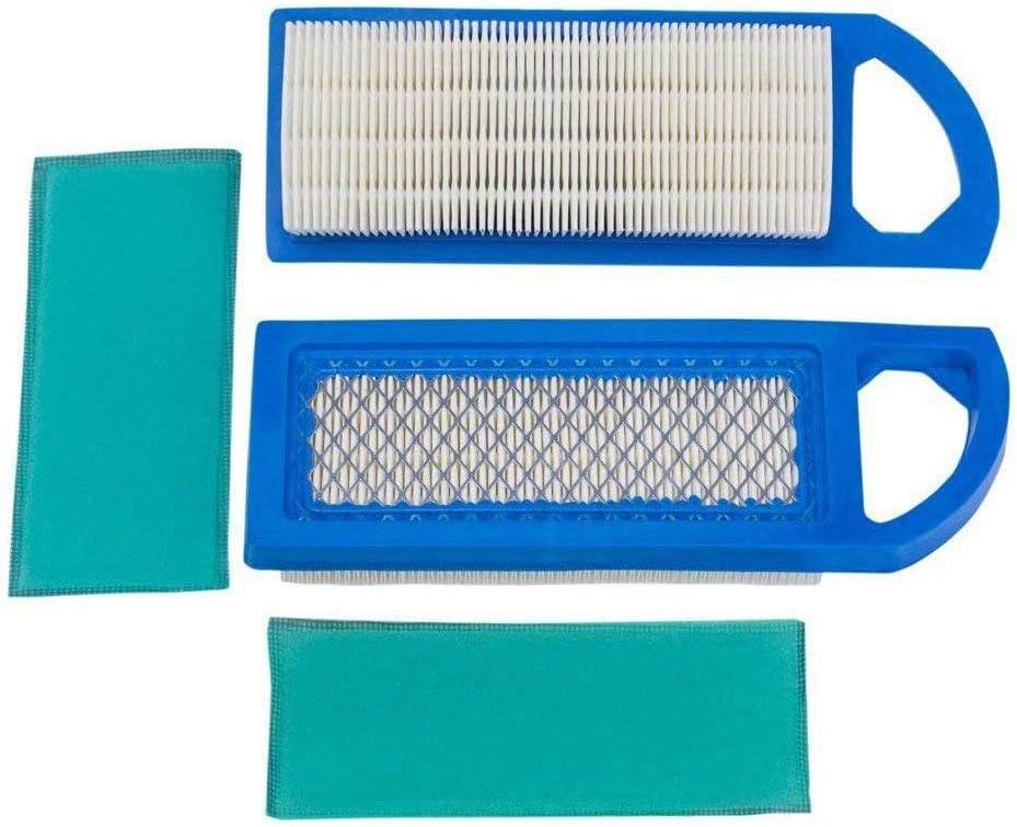 2 Pack 698083 697153 Air Filters with Pre Filter, Compatible with John Deere GY20573 Craftsman Lawn Mower Air Filter