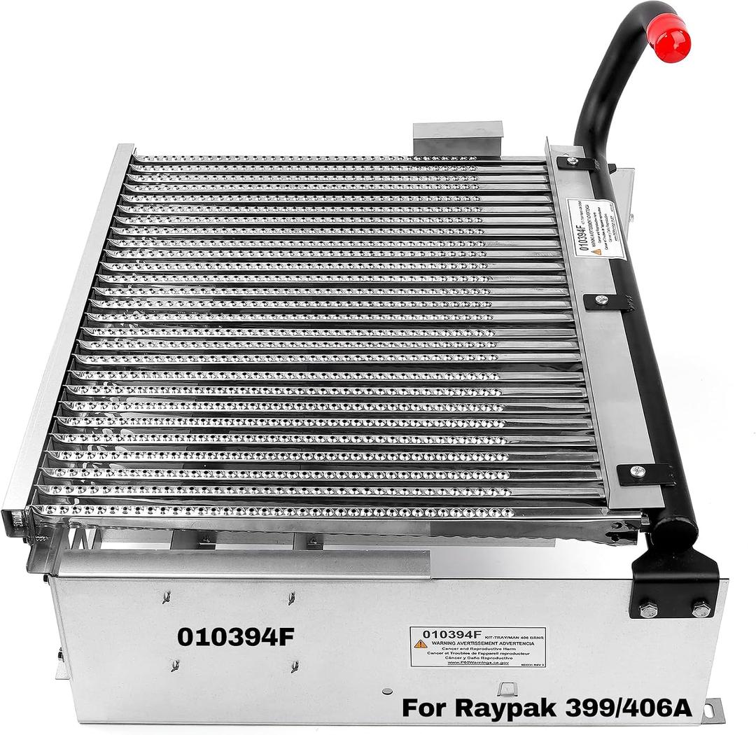 Part #010394F - Burner Tray with Burners - Direct Replacement for Pool Heater Model R406A, Fixes No Ignition, Weak Flame Issues - FOR NATURAL GAS ONLY (Propane conversion parts sold separately)