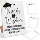Words of Wisdom Sign and 30 Graduation Advice Card, Graduation Decor 2025, Graduation Table Decorations, Graduation Party Supplies, Graduation Party Games, Graduation Party Gifts for Her Him Grad
