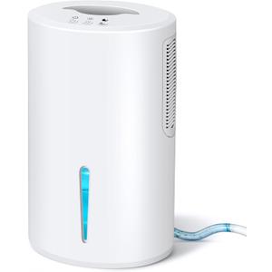 Gocheer Dehumidifiers for Home for Room,800 sq ft Dehumidifier with Drain Hose for Basement,68 OZ Small Dehumidifier for Bedroom Bathroom RV Closet with Auto Shut Off,7 Colors LED Light,Sleep Model