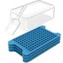 Mini Ice Cube Tray for Freezer: FDDBI Small Ice Trays for Freezer with Bin - 1174PCS Easy Release Nugget Ice Tray - Crushed Ice Tray with Container (Bright Green)