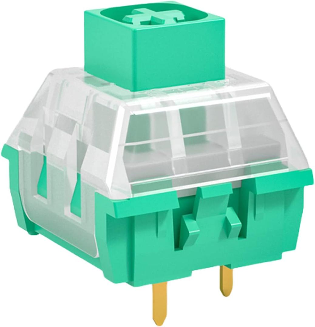 Ranked Kailh Box Key Switches for Mechanical Gaming Keyboards | Plate Mounted (Kailh Box Glazed Green, 90 Pcs)