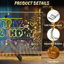 LED Note Board with Colors, Illuminated Acrylic Information Marker Board with Light,Equipped with Adjustable Bracket and 7-Color Pens, Valentine's Day Gift LED Drawing Board (30 * 20 cm)