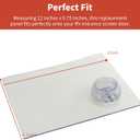 Diyeeni RV Screen Door Slide Panel, Replacement RV Screen Door Parts, Plastic Clear Slide Panel with Push Down Knob Opener, Easy Installation, OE Number-239061, 12x9.75 inches