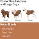 Leopard Print Dog Sweater Stretchy Fleece Dog Turtleneck Sweatshirt for Puppies & Cats, Soft & Warm Pet Winter Clothes for Small, Medium & Large Dogs (Coffee Brown, Medium/Large)