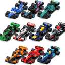 zinat F1 Race Cars Building Toys Set, 10 Pack F1 Racing Car Building Blocks, DIY Assembly Cars Toy Gift for Kids Boys Girls Ages 6+, Gift Idea for Birthday, Christmas (732 Pcs)