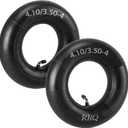 (2 Pack) RRQ 4.10/3.50-4 Tire Inner Tube with TR-87 Bent Valve Stem, 4.10/3.50-4 Heavy Duty Replacement Inner Tube for Wheelbarrows, Hand Trucks, Dollies, Wagon, Garden Carts, Lawn Mowers and More