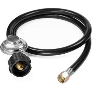 DOZYANT 3.5 Feet Propane Regulator and Hose Universal Grill Regulator Replacement Parts, QCC1 Hose and Regulator for Most LP Gas Grill, Heater and Fire Pit Table