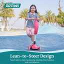 Gotrax KS3 Pro Folding Kick Scooter for Kids, One Key Removable Seat & 3 Extra Wide PU Light-Up Wheels and Anti-Slip Deck, Adjustable Height Handlebar and Lean-to-Steer Scooter for Children Aged 2-8