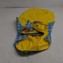 Dog Raincoat Reversible, Single Side Slicker Poncho Adjustable Waterproof Dog Rain Jacket with Leash Hole/Reflective Stripe Hooded Snowproof Windproof Clothes for Small to 3X-Large Dogs, 2XL (Yellow)