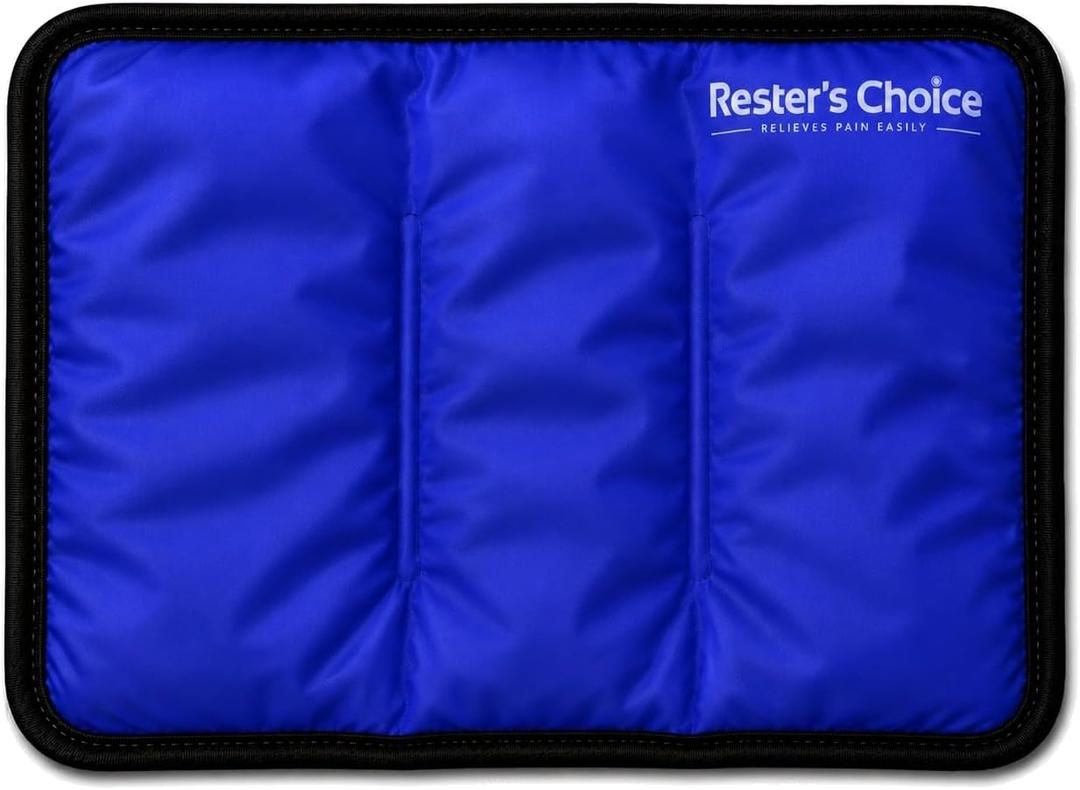 Rester's Choice Reusable Gel Ice Pack for Injuries Flexible Cold Pack for Pain Relief & Swelling, Stays Cold Longer, Medium 7 x 12, for Shoulder, Knee, Back (Blue, 1 Pack, 7x12)