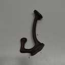 Duraaamo 6 Pcs Vintage Coat Hooks Cast Iron Wall Mounted Rustic Decorative Wall Hooks Heavy Duty Antique Metal Rack for Hanging Coats, Hats, Purse, Towels, Bags Coat Robe Door Farmhouse Decor(Brown)