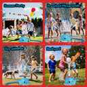 2 in 1 Water Sprinkler Baseball Toy Set for Kids  Whale Shaped Outdoor T-Ball Game & Spinning Splash Toy, Summer Backyard Water Play for Toddlers and Children Ages 3+