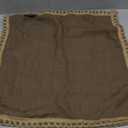 Phantoscope Farmhouse Solid Throw Decorative Pillow Cover Burlap Linen Trimmed Tailored Edges Outdoor Pillow Coffee 18 x 18 inches, 45 x 45 cm