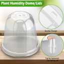 RooTrimmer 6 Inch Clear Humidity Dome, 30 Pcs Adjustable Plant Pot Domes Compatible with 6" Nursery Pots, Reusable Transparent Grow Dome Cover for Seed Starter Pots Outdoor Gardening Plant Growth