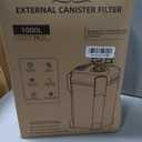 PONDFORSE Canister Filter, External Aquarium Filter Ultra-Quiet Water Circulation Cleaning Machine with Media for Fish Tanks and Aquariums