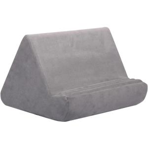 Soft Plush Tablet Cushion Memory Foam Filled for Flexible Use Tablet Holder (Gray)