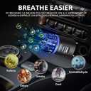 4WDKING Car Air Purifier Ionizer, 12V Plug-in Car Air Freshener Gadgets with Dual USB Charger Removes Cigarette Smoke, Pet and Food Odor, Ionic Ozone (Black)