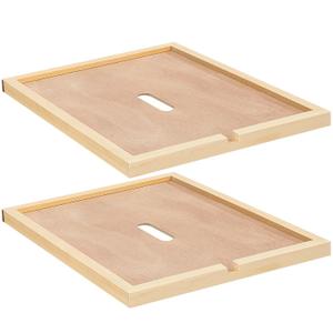 2 Pcs 8 Frame Bee Hive Inner Cover for Hive Box Cover with Feeding Hole Beehive Frames Insulation Ventilation Inner Cover for Beekeeping Tool