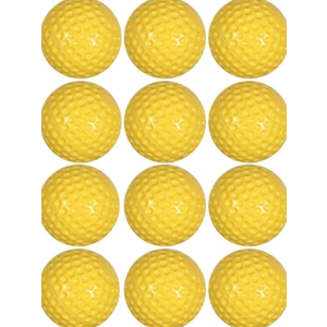 Sting-Free Dimpled Pitching Machine Baseballs - Yellow