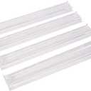 GUSTARIA Mahjong All-in-One Tile Rack & Pusher, Clear Acrylic Mahjong Rack and Pusher Combo, Modern American Mahjong Tile Racks, Set of 4, White