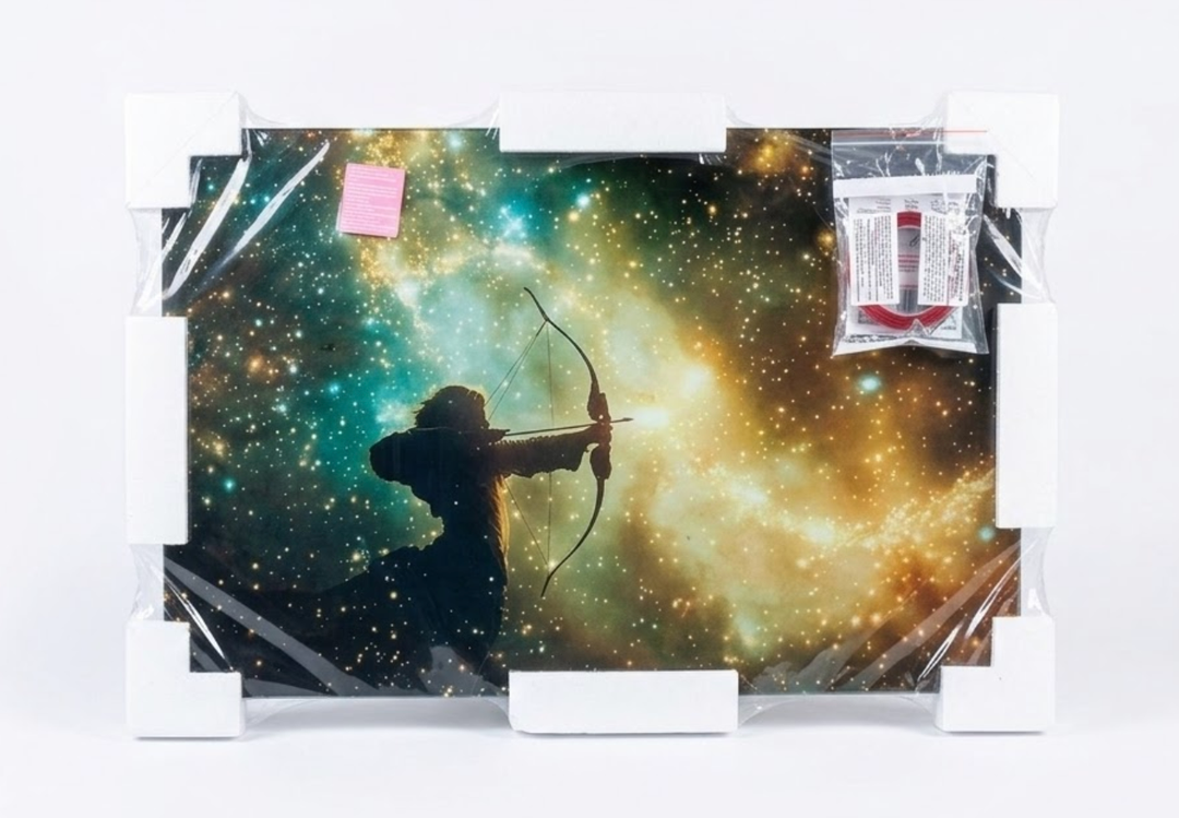 LMSDYSHU Tempered Glass Backsplash for Kitchen, Zodiac Sign, Sagittarius, Frameless, Stove Backsplash Protector for Wall,Easy to Clean, Home Decor (30"x20")