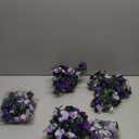 5Pcs 82 FT Artificial Purple Rose Flower Garland, Faux Silk Rose FGarland, Purple Party Decorations, Lavender Flower Hanging Flower Vines for Backdrop Decoration Tea Party Wedding Birthday