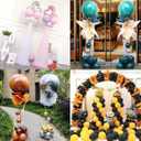 AooeDomi Metal Balloon Column Stand Set of 2, Reusable Telescopic Design, Height Adjustable from 1.57 to 7 Ft, Balloon Stander for Party Decorations