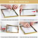 2 x DAZONGE Graduation Decorations, Gold Metal Grad Floating Picture Frame, Tabletop Graduation Photo Guestbook Sign Decor, Class of 2026 Party Decor, Graduation Gifts