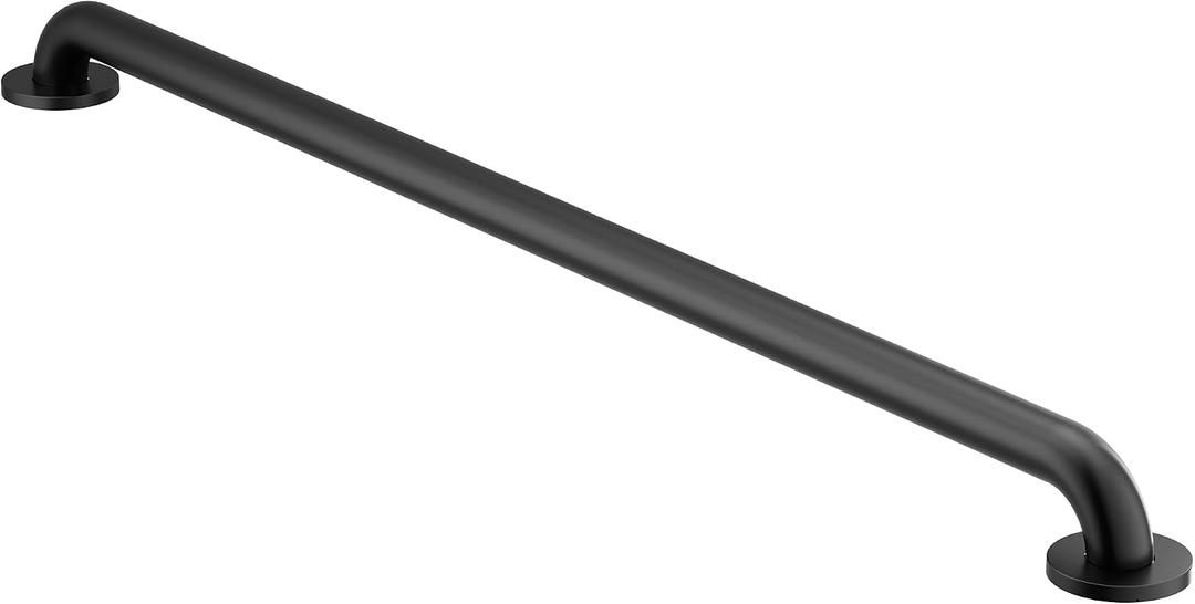 Moen Matte Black 42-Inch Bathroom Safety Grab Bar, Shower Support for Disabled or Elderly, R8942BL
