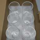 Mfacoy Small Juice Glasses Set of 6, 5.5-ounce Glass Cups, Heavy Base Small Drinking Glass Set, Clear Cups, Thick and Durable Shot Glasses, Drinking Glasses for Juice and Milk (Full Size - 5.5 Ounce)