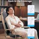 COMFIER Shiatsu Neck & Back Massager with Heat, Full Back Coverage Massage Chair Pad with 4D Kneading & Adjustable Neck Nodes, Waist & Hip Compression, Mother Day Gift for Mom