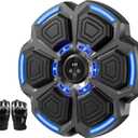 Music Boxing Machine, Smart Music Boxing Machine for Adults Kids, Bluetooth Wall Mount Boxing Trainer with LED Target Pad and Gloves, Boxing Workout Equipment for Home, Office, Gym (Upgrade)