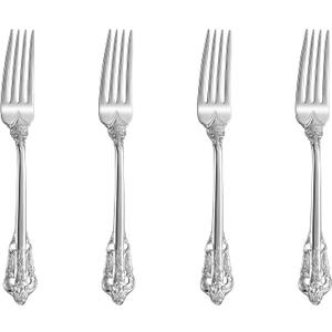 KEAWELL Luxury 5.9" Appetizer Forks, 18/10 Stainless Steel, Set of 4, Gorgeous Cocktail Forks/Dessert Forks (Silver)