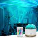 HUMIIEYE Northern Light Projector, Battery Operated Aurora Night Light with Timer Function, 13 Colors, Galaxy Ripple Ceiling Projector with Remote