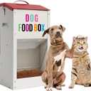 Galvanized Automatic Dog Feeder25LBS Gravity Dog Feeder with Handle, Galvanized Steel Pets Food Dispenser for Indoor Outdoor Use, Suitable for Small, Medium, and Large Breeds